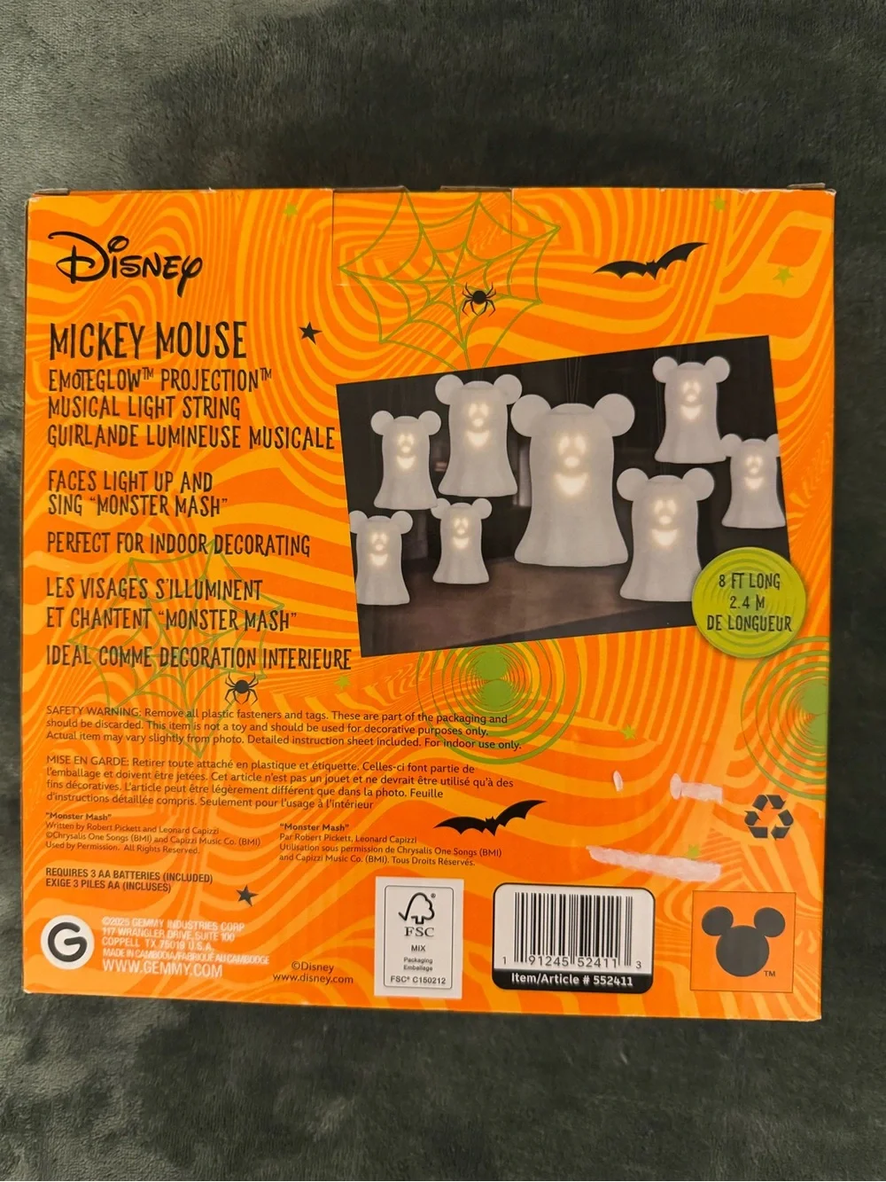 Disney Mickey Mouse Ghost String Lights - SINGS MONSTER MASH